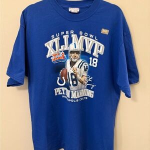 Vintage 2006 Peyton Manning Super Bowl XLI MVP Colts Reebok Rare Sz Large Blue